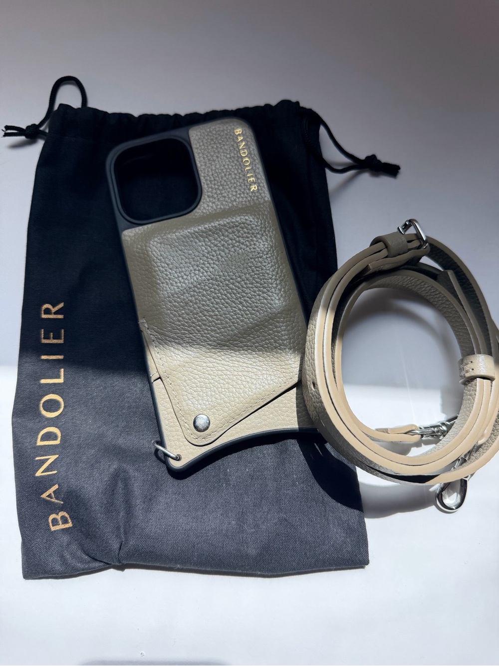 Bandolier Leather Crossbody Phone Case with Strap - iPhone 14 Pro Max